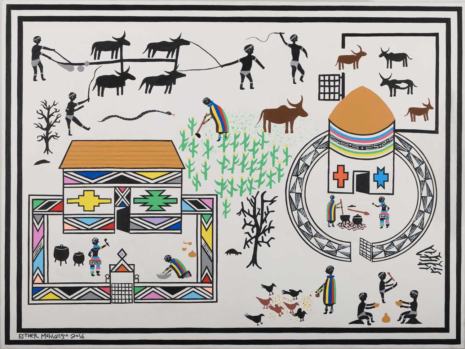 Lot 9 - Esther Mahlangu (South Africa 1935-)