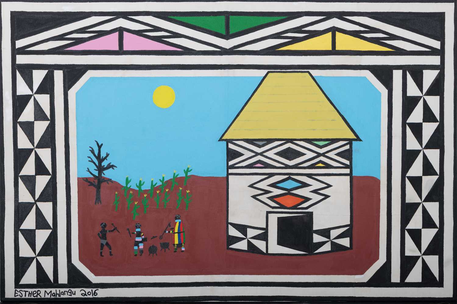 Click for high resolution Lot 2 - Esther Mahlangu (South Africa 1935-)