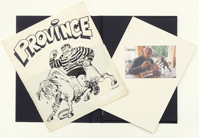 Lot 103 - André de Beer Deluxe Edition book accompanied by works on paper and author's memorabilia