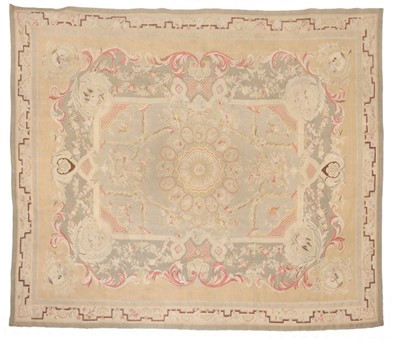 Lot 102 - A French Aubusson hand-knitted carpet