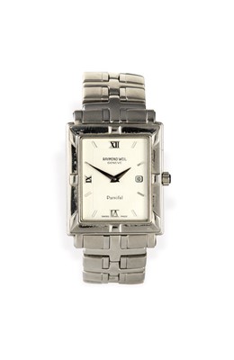 Lot 24 - A lady’s stainless steel wristwatch, Raymond Weil, Parsifal, quartz