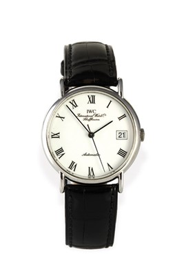 Lot 26 - A gentleman’s stainless steel wristwatch, IWC, Portofino, automatic