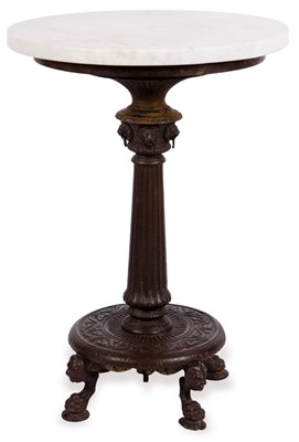 Lot 30 - A painted wrought iron pub table