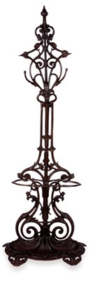 Lot 31 - A Victorian wrought-iron hall stand, A. Kendrick & Sons, No.8