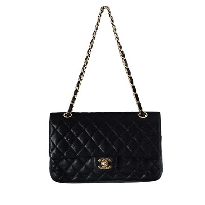 Lot 11 - Chanel Classic Caviar Double Flap