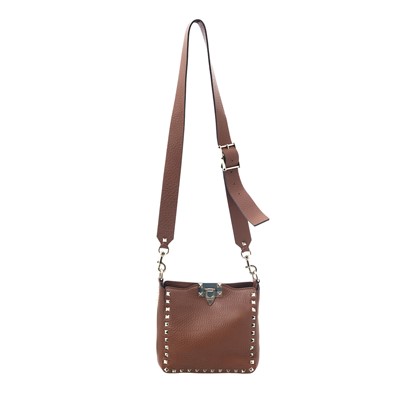 Lot 3 - Valentino Garavani Small Rock Stud Flip-Lock Hobo Bag