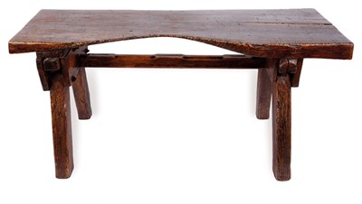 Lot 51 - A rustic oak work table
