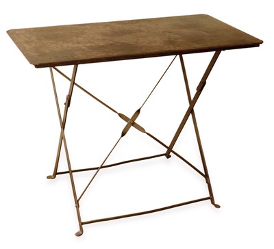 Lot 57 - A French metal folding table