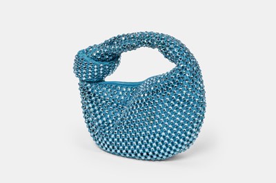 Lot 20 - Bottega Veneta Mini Jodie Leather & Crystal Mesh Hobo Bag