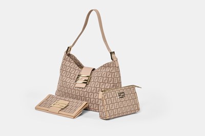 Lot 11 - Fendi Baguette Handbag, Purse & Makeup Pouch