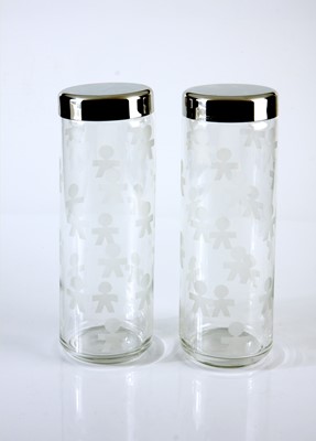 Lot 116 - A pair of Alessi storage jars designed by King-Kong