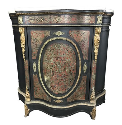 Lot 9 - Boulle Italian Cabinet with Marble Top