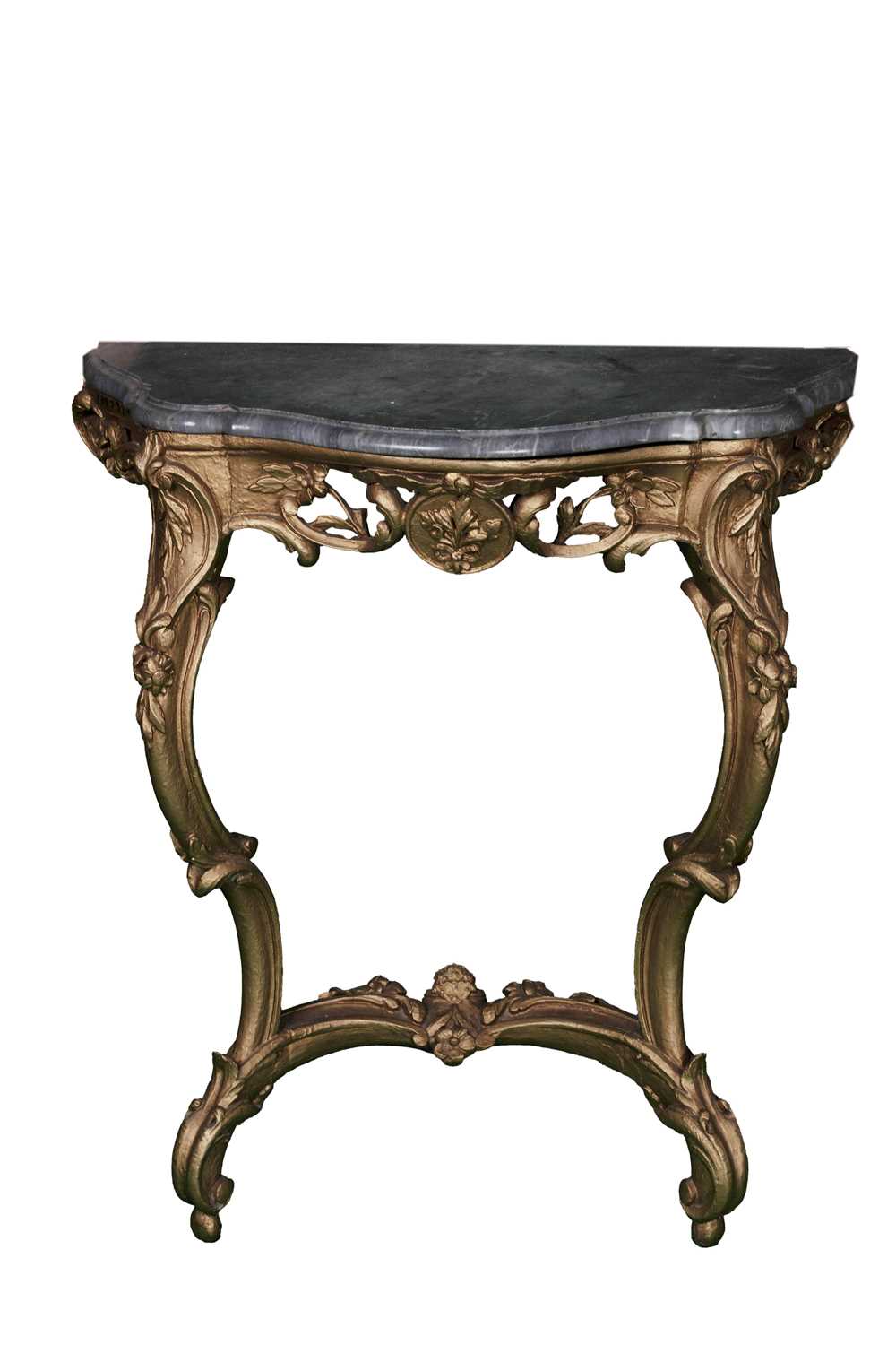 Lot 14 - An Italian Gilt Console Table, 20th Century