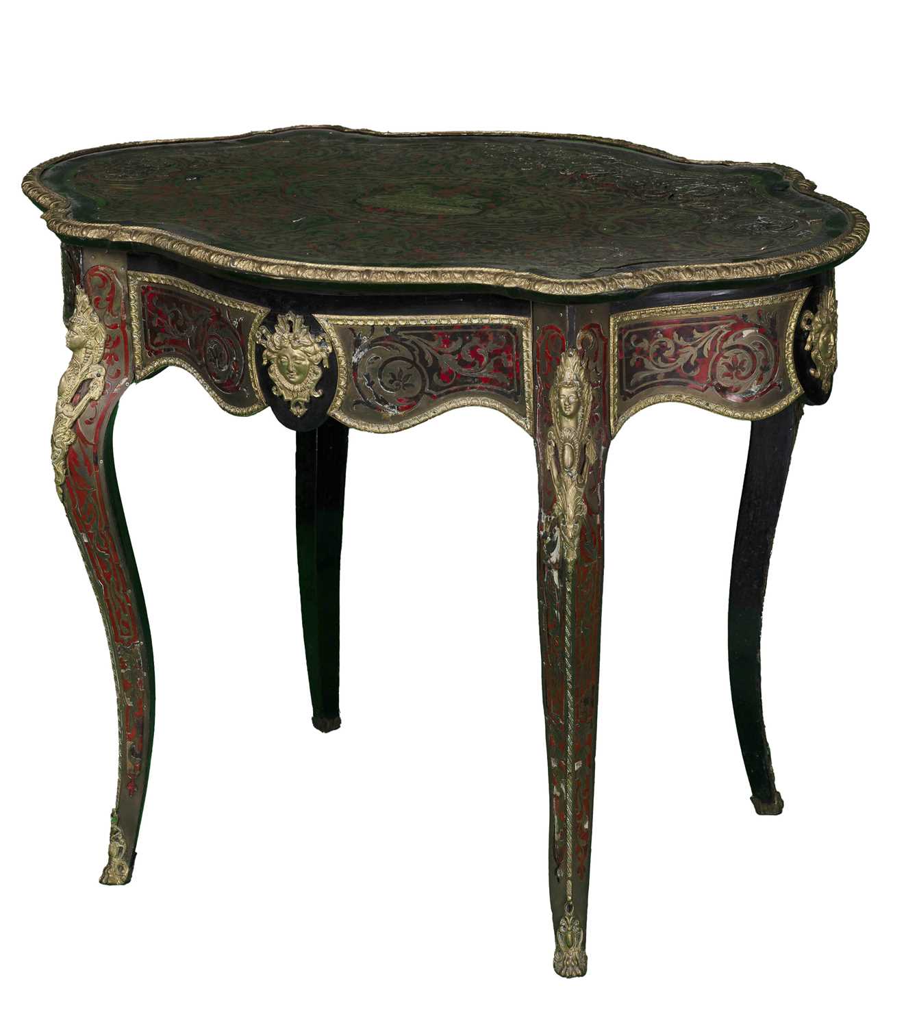 Lot 12 - An Italian Gilt Metal Boulle with Glass Top, 20th Century