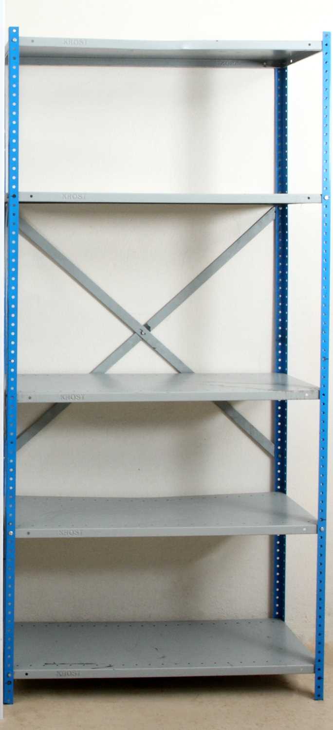 Lot 175 - A Krost steel shelving unit