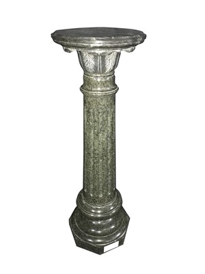 Lot 4 - Green Marble Pedestal, 20th Century