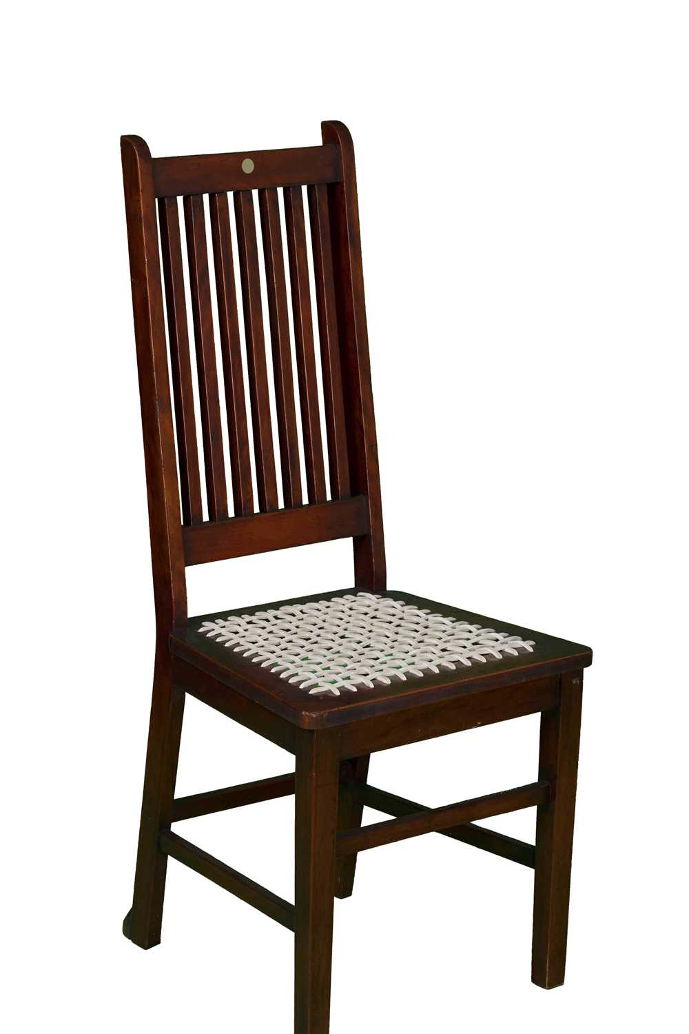 Lot 27 - Stinkwood High Back with Riempie Seat, 20th Century