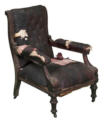 Lot 18 - Admiral Beatty's Leather Armchair, 19th Century