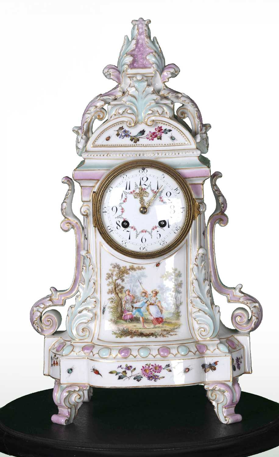Lot 42 - A Meissen Porcelain Clock, 19th century