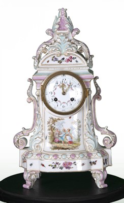 Lot 42 - A Meissen Porcelain Clock, 19th century