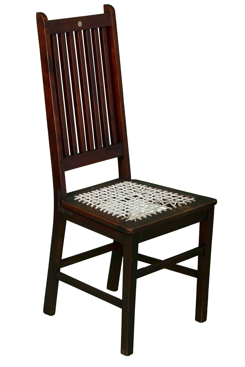 Lot 24 - Stinkwood High Back with Riempie Seat, 20th Century