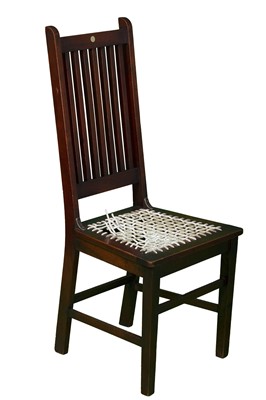 Lot 25 - Stinkwood High Back with Riempie Seat, 20th Century
