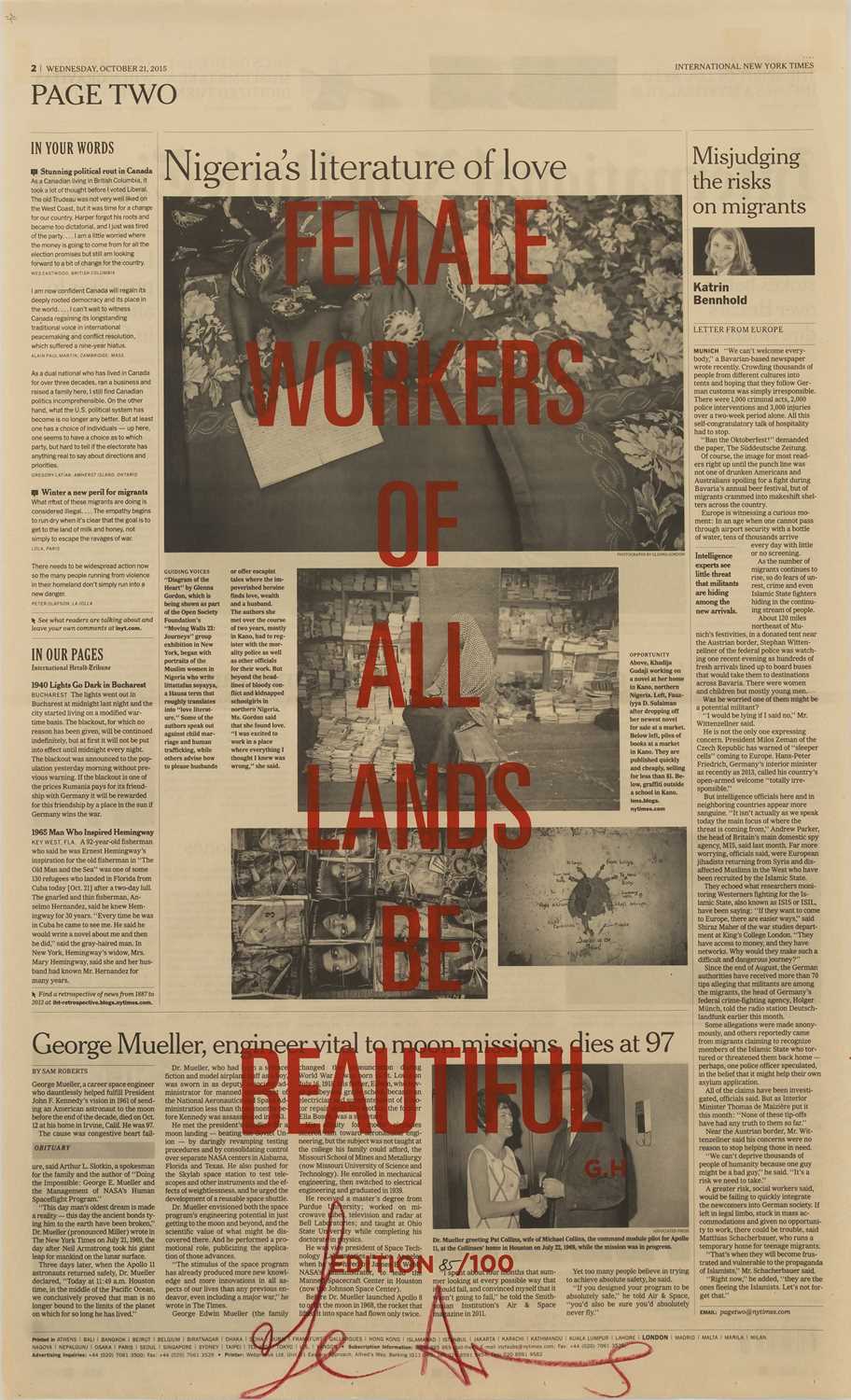 Lot 6 - Chopped Liver Press (Adam Broomberg & Oliver Chanarin) (South Africa b. 1970 & 1971)