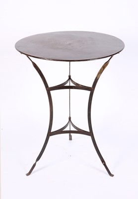 Lot 38 - A metal circular occasional table