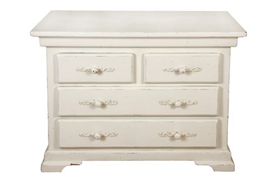 Lot 42 - A pair of white-painted chest of drawers