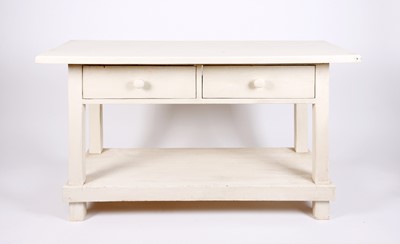 Lot 43 - A white-painted wood buffet