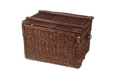Lot 53 - A wicker and metal basket
