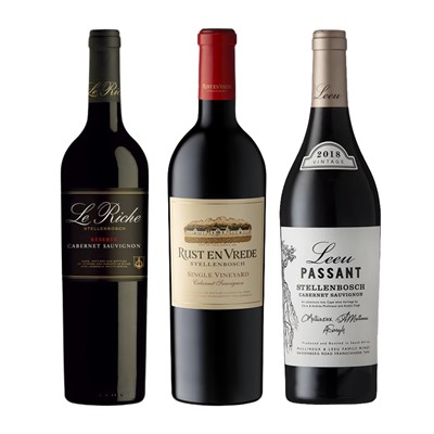 Lot 48 - Best of Stellenbosch Cabernet Sauvignon, featuring: Le Riche, Rust en Vrede, Leeu Passant
