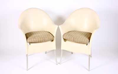 Lot 70 - A pair of Lord Yo by Starcke armchairs, Aleph, made in Italy