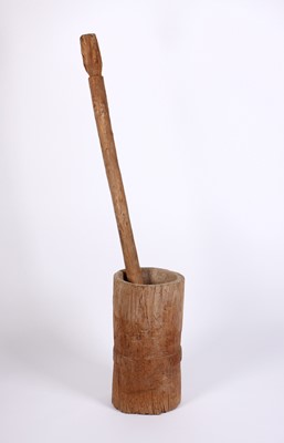 Lot 78 - A traditional 'mielie stamper' (pestle and mortar)