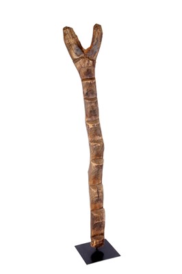 Lot 79 - An African carved wood Dogon ladder, Mali