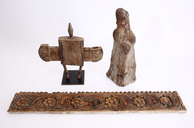 Lot 80 - An assortment of three carved wood artefacts