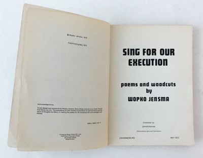 Lot 52 - Jensma, Wopko. Sing for our Execution