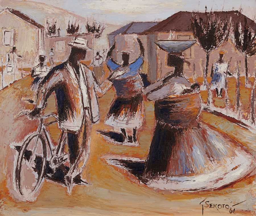 Click for high resolution Lot 19 - Gerard Sekoto (South African 1913-1993)