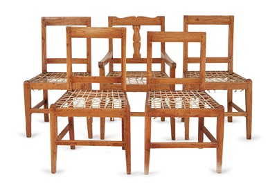 Lot 91 - comprising eight side chairs, each rectangular...