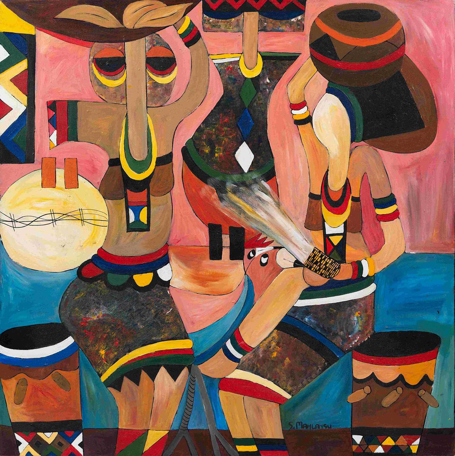 Click for high resolution Lot 149 - Speelamn Mahlangu (South Africa 1958-2004)