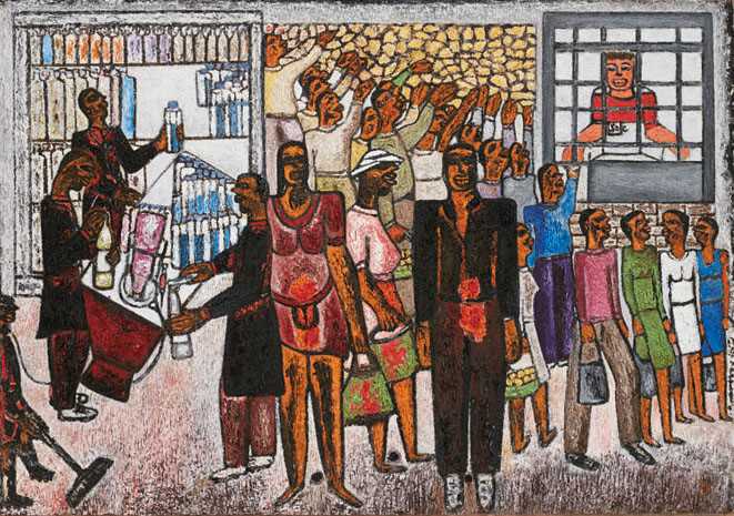 Click for high resolution Lot 165 - Alfred Thoba (South Africa 1951-)