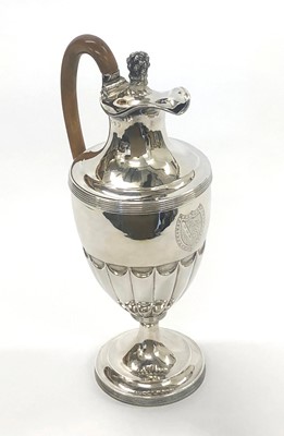 Lot 23 - ,A  George III silver claret jug, London, circa 1790