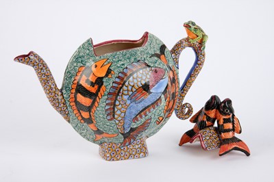 Lot 33 - Ardmore Ceramic Studio,Fish and frog teapot