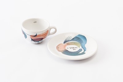 Lot 40 - Cecil Skotnes,A pair of cups and saucers, designed for La Perla