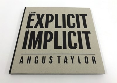 Lot 499 - ,Taylor, A. From Explicit to Implicit