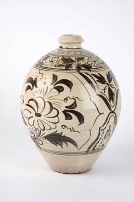 Lot 6 - ,An oriental ceramic vase of ovoid form
