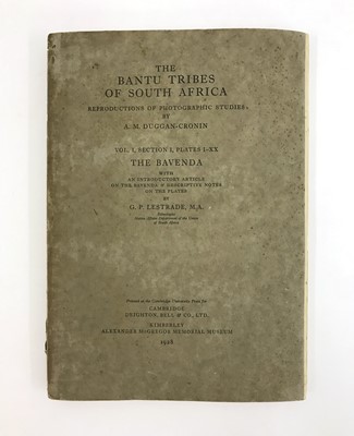 Lot 629 - ,Duggan-Cronin, A. M. The Bantu Tribes of South Africa: The Bavenda