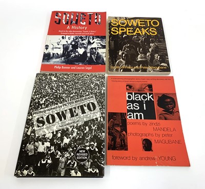 Lot 39 - , 'Soweto Speaks' by Jill Johnson and Peter Magubane, and three others