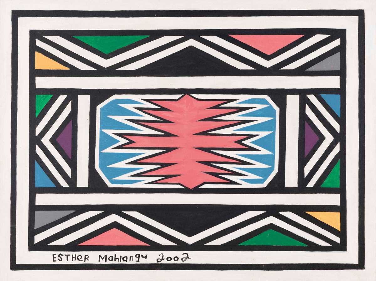 Click for high resolution Lot 58 - Esther Mahlangu (South Africa 1935-)