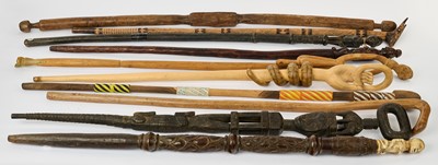 Lot 170 - A group of ten walking sticks from the Peter Schütz colllection